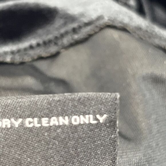 Dress Barn Collection Black Velvet Dress Sz 6 Sleeveless Ruffle V Neck Cocktail - Picture 11 of 11